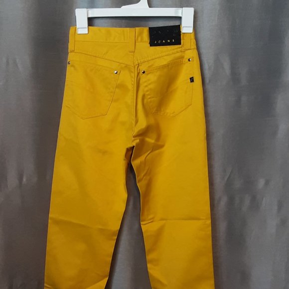 EXTE Jeans || Straight Leg Orange Italian Dress Pants - Picture 3 of 4